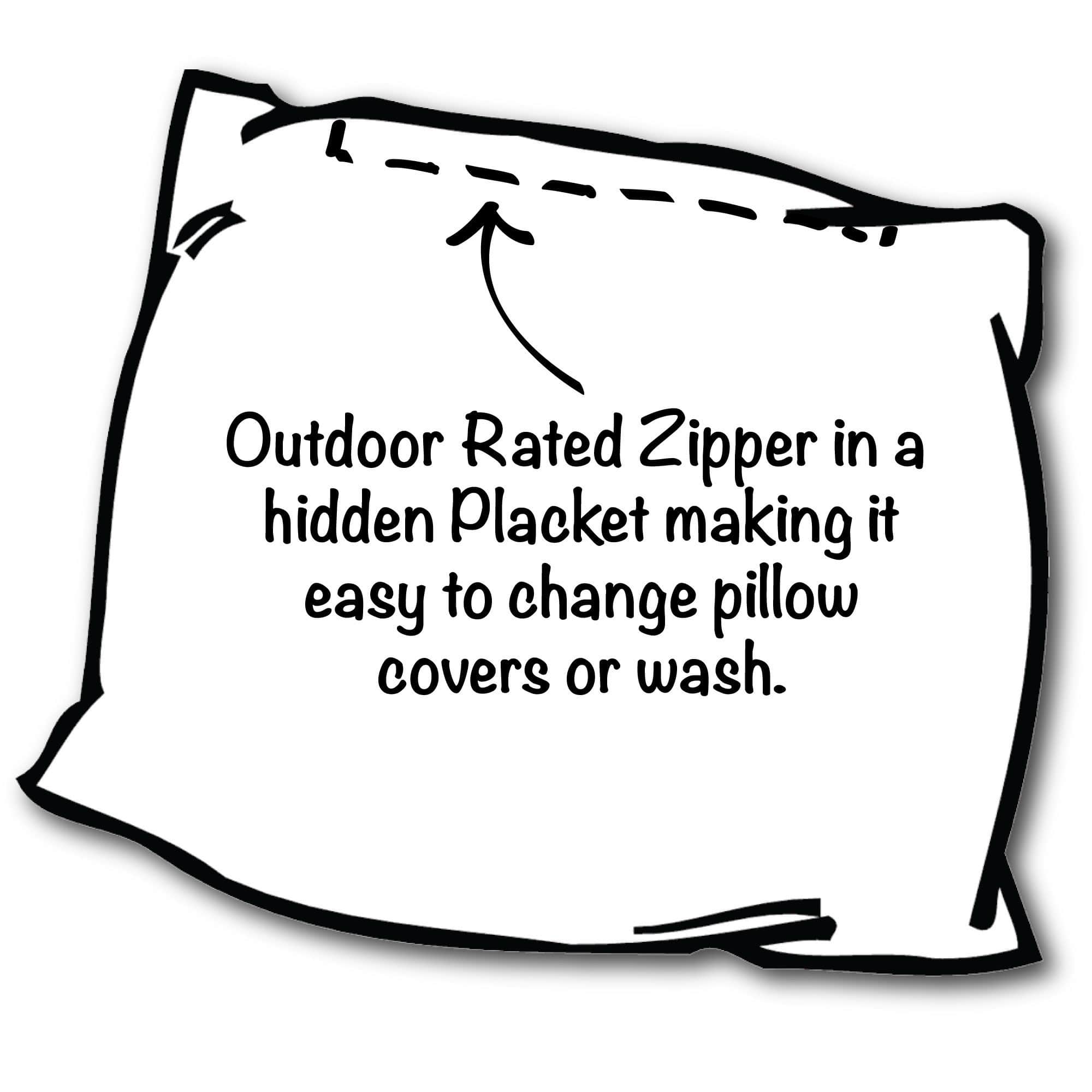 17" X 17" Turquoise And White Zippered Polyester Coastal Throw Pillow